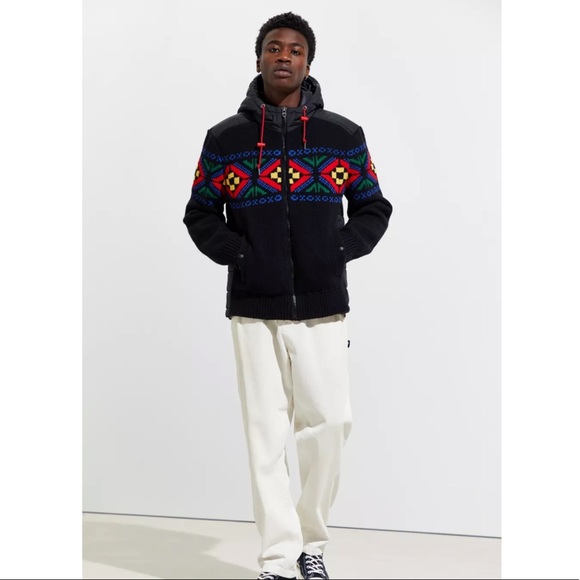 NWT Polo Ralph Lauren Hybrid Hooded Sweater in Holiday Multicolor - Picture 3 of 14